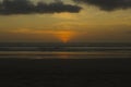 Golden Sunset at Dreamland Beach, Klapa New Kuta Beach, Pecatu, South Kuta, Badung Bali Royalty Free Stock Photo