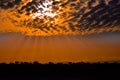 Golden sunset at Lake Magadi, Kenya