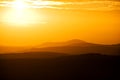 Golden Sunset over Mountains