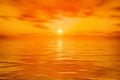 Golden sunset over the ocean Royalty Free Stock Photo