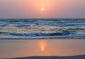 Golden Sunset over Ocean with Colorful Sky, Ratnagiri, Maharashtra