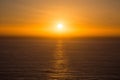 Golden sunset over the water Royalty Free Stock Photo
