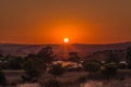 Golden Andalucian Spanish sunset over the Guadiana river