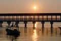 Golden sunset by the sea