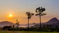 Golden sunset at Silver Lake Pattaya