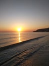 Golden sunset under the Black Sea Royalty Free Stock Photo