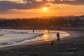 Golden sunset, Vilanova i la Geltru, Barcelona, Catalonia, Spain