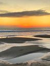 Huntington Beach California Sunset low tide