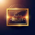 Golden super quality label badge design