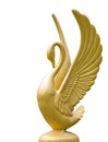 Golden swan statue