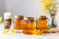 Golden Sweetness: Jars with Honey