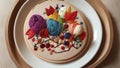 Golden Sweetness Maple Syrup Ice Cream Sandwich in Embroidery.AI Generated