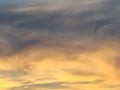 Golden Swirling Evening Sunset Clouds