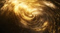Golden swirling vortex in motion