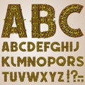 Golden Swirly Alphabet Royalty Free Stock Photo