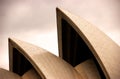 Golden sydney opera house during the fashion week Royalty Free Stock Photo