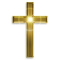 Golden symbol of crucifix