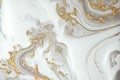 Golden Symmetry: AI Generated Abstract Texture Photography Showcasing Intricate White Gold Pattern on Artificial Marble