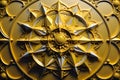 Golden symmetry majolica geometric patterns. intricate artwork masterpiece