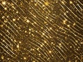 Golden Symphony of Light - A Mesmerizing Display of Glistening Strands and Sparkling Stars