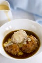 Golden Syrup Dumplings with Custard Australian Food