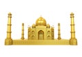 Golden Taj Mahal Isolated