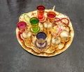 Golden tea table decoration Ramadan kareem Royalty Free Stock Photo
