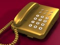 Golden Telephone Royalty Free Stock Photo