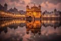 Beautiful golden temple situated in Amritsar, India