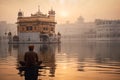 Beautiful golden temple situated in Amritsar, India