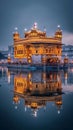 golden temple in Amritsar evening view