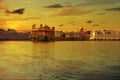 Golden temple in the city of  Amritsar-India Royalty Free Stock Photo