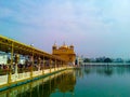 Golden Temple full view in Amritsar India, Amazing Sikh Gurudwara Golden Temple Royalty Free Stock Photo