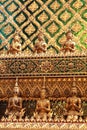 Golden temple gable in Thailand Royalty Free Stock Photo