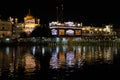 Golden temple Harmandir sahib in Amritsar at night Royalty Free Stock Photo