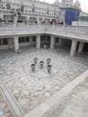 Golden temple india. Marble flooring. Royalty Free Stock Photo