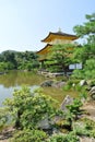 The Golden temple Kinkaku-ji in Japan in Kyoto. Royalty Free Stock Photo