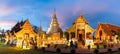 The golden temple, landmark in Chingmai. Wat Pra Singha.