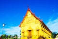 Golden temple landmark of Wat Pra Sri Arn against blue sky in Ph Royalty Free Stock Photo