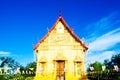 Golden temple landmark of Wat Pra Sri Arn against blue sky in Ph Royalty Free Stock Photo