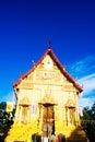 Golden temple landmark of Wat Pra Sri Arn against blue sky in Ph Royalty Free Stock Photo