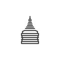 Golden temple line icon