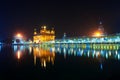 Golden Temple at night. Amritsar. India Royalty Free Stock Photo