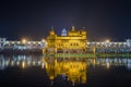 Golden Temple at night in Amritsar, Punjab, India Royalty Free Stock Photo