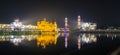 Golden Temple at night in Amritsar, Punjab, India Royalty Free Stock Photo