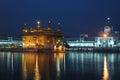 Golden Temple at night - heart of Sikh religion, Amritsar,India Royalty Free Stock Photo