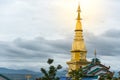 Golden temple with sky background in moring