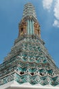 Golden temples and stupa inside the Grand Palace in Bangkok, Thailand, home of the Thai Royal Family