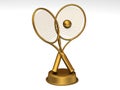 Golden tennis trophy Royalty Free Stock Photo