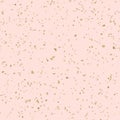 Golden terrazzo flooring texture. Trendy gold and pink vector seamless pattern